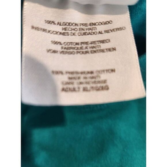 Y2K Teal Green Higher Power Graphic Tshirt XL Christian God Jesus Religion AA - Picture 7 of 7